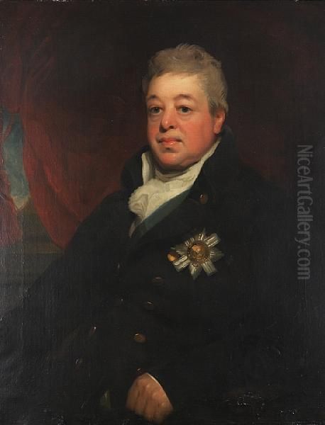 Half Length Portrait Of John Oil Painting by Thomas Phillips