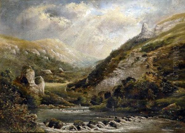 Dove Holes, Dovedale, Derbyshire Oil Painting by Thomas Phillips