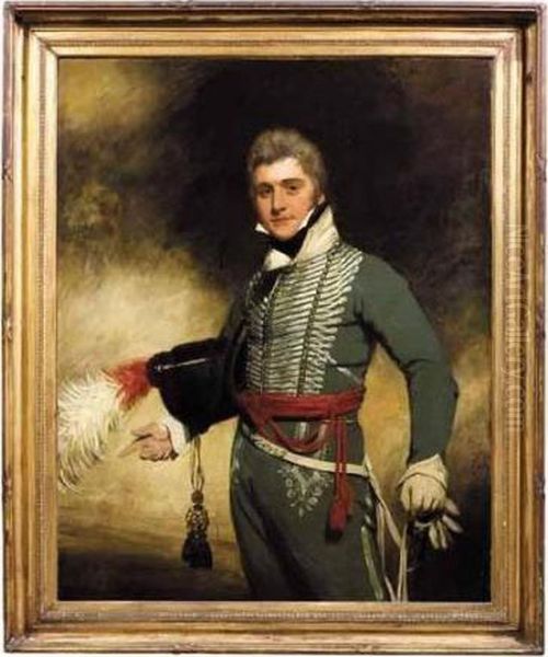 Portrait Of Lieutenant John David Duval (1773-1804) Of The 27th Light Dragoons Oil Painting by Thomas Phillips