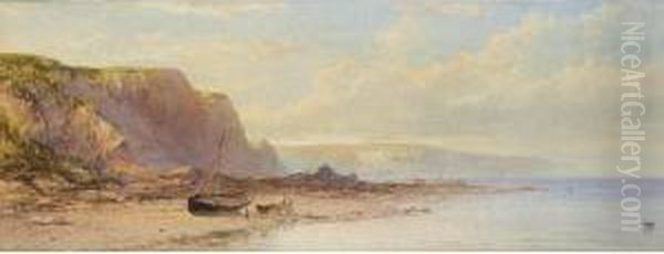 At The Mumbles, South Wales Oil Painting by James George Philp