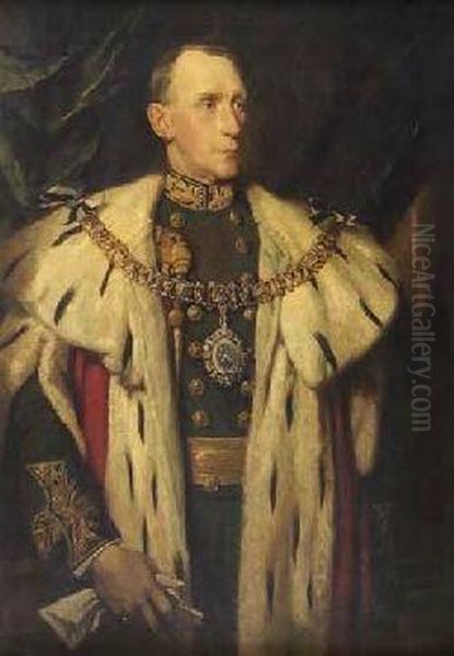 Portrait Of Sir Thomas Hutchison, Lord Provost Of Edinburgh Oil Painting by Glyn Warren Philpot