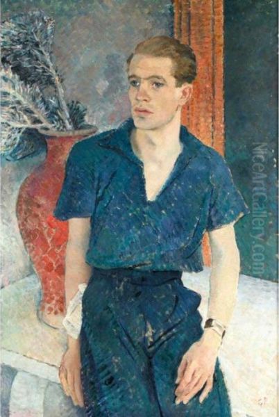 Portrait Of Martyn Coleman Oil Painting by Glyn Warren Philpot