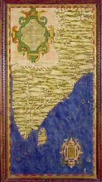 Map of India and Ceylon Oil Painting by Egnazio Danti