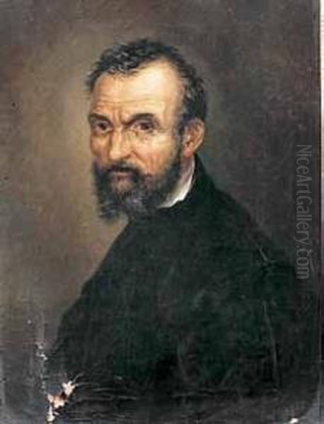 Ritratto Michelangelo Buonarroti Oil Painting by Giulio Piatti