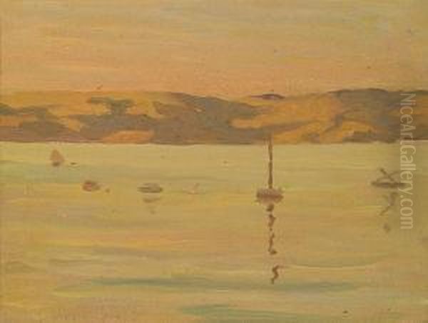 Near Sausalito Oil Painting by Gottardo Piazzoni