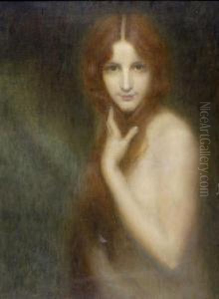 Femme Reveuse Oil Painting by Louis Picard