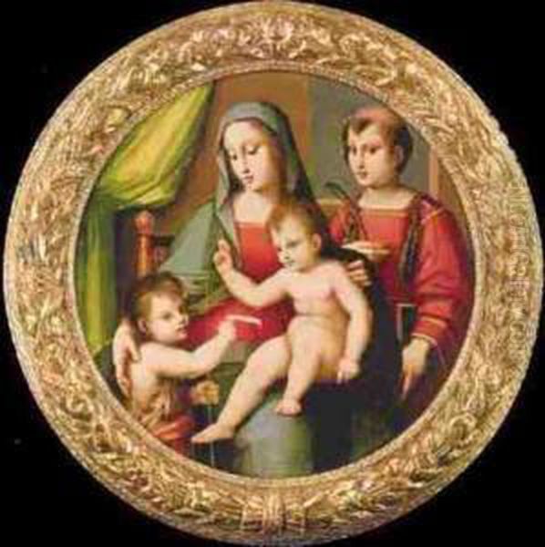 Madonna And Child Oil Painting by Andrea Piccinelli Il Brescianino