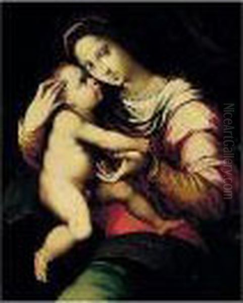 The Madonna And Child Oil Painting by Andrea Piccinelli Il Brescianino