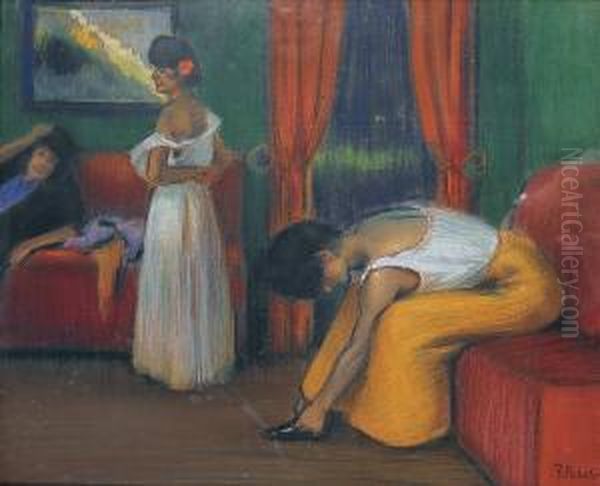 Dans La Maison Close Oil Painting by Ramon Pichot Gironès