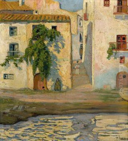 Puerto De Cadaques Oil Painting by Ramon Pichot Gironès