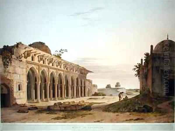 Ruins at Cannouge Oil Painting by Thomas & William Daniell