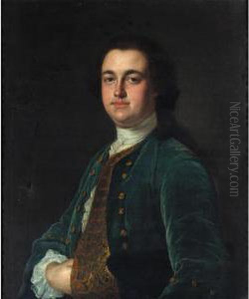 Portrait Of A Gentleman, Possibly Sir Thomas Hesketh, 1st Bt. (1728-1778) Oil Painting by Henry Pickering