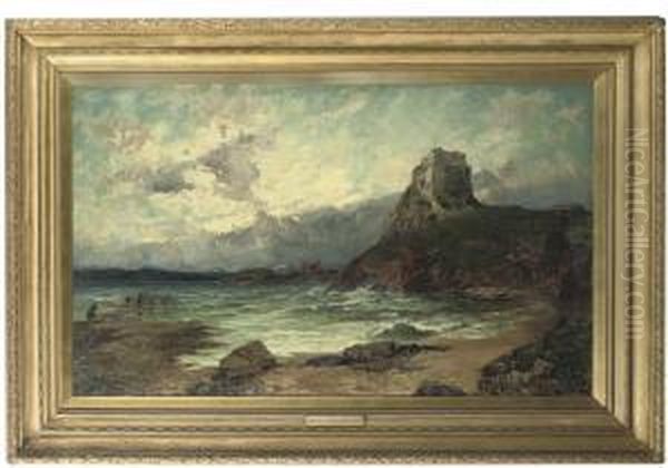 The Reef, Holy Island Oil Painting by Joseph Langsdale Pickering