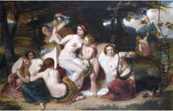 Circe Teaching Comus The Art Of Magic Oil Painting by Rederick Richard Pickersgill