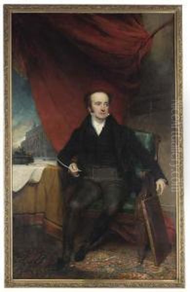 Portrait Of John Thomas Barber Beaumont Oil Painting by Henry William Pickersgill