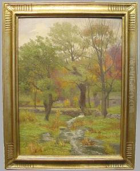 Connecticut Landscape Oil Painting by George W. Picknell