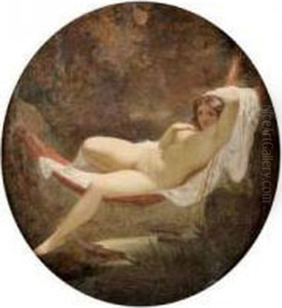 Jeune Femme Alanguie Oil Painting by Henri Pierre Picou