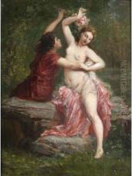 Les Nymphes Oil Painting by Henri Pierre Picou