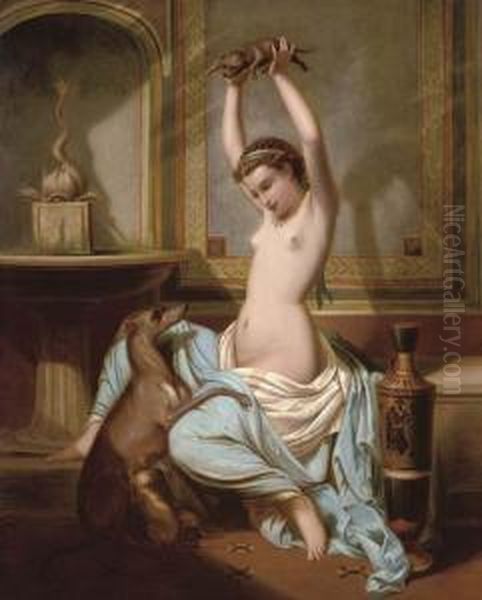 La Muse S'amuse Oil Painting by Henri Pierre Picou