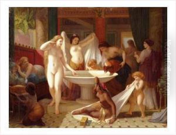 Femmes Grecques Au Bain Oil Painting by Henri Pierre Picou