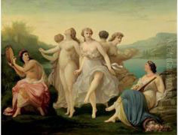 Les Danseuses Oil Painting by Henri Pierre Picou