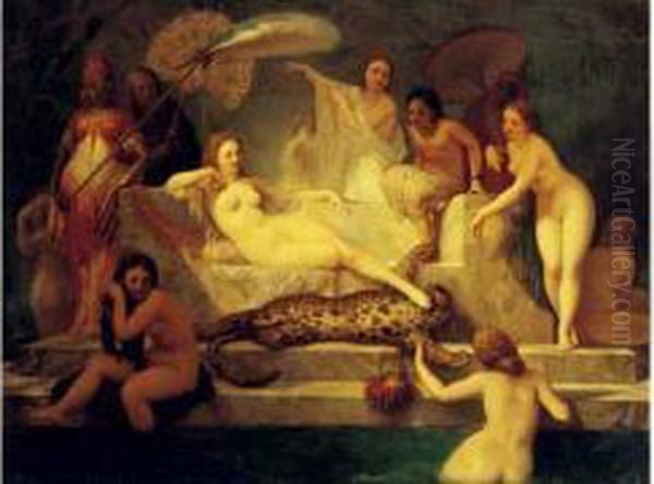 La Bain De La Sultane Oil Painting by Henri Pierre Picou