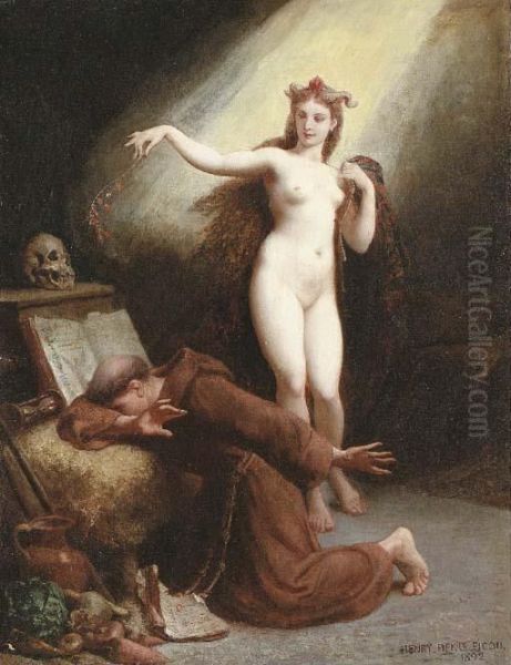 The Temptation Of Saint Anthony Oil Painting by Henri Pierre Picou