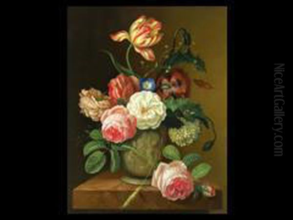 Blumenstilleben In Vase by Frans Xaver Pieler