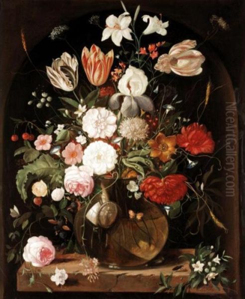 Still Life With Flowers by Frans Xaver Pieler