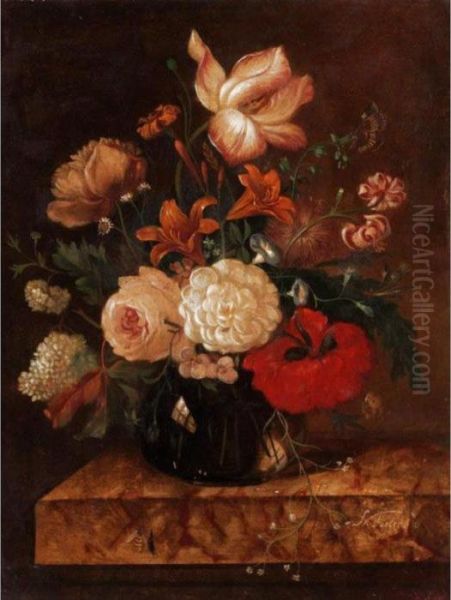 Still Life Oil Painting by Frans Xaver Pieler