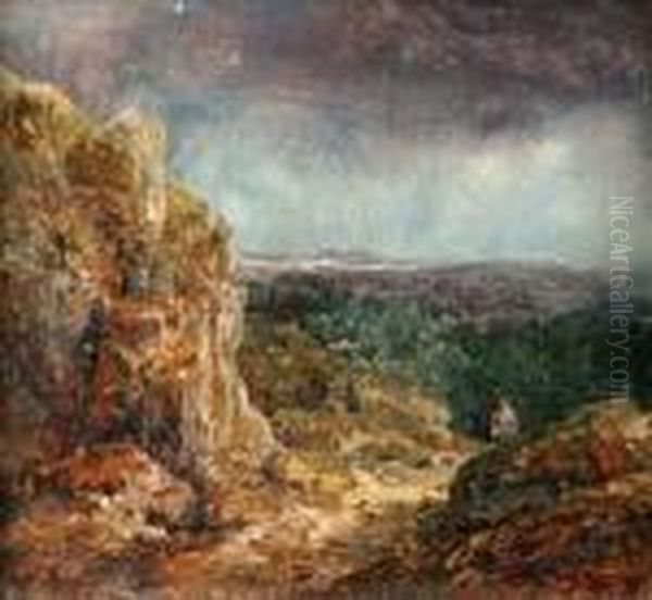 Cesta Vhorach Oil Painting by August Bedrich Piepenhagen