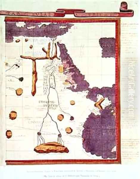 Map showing Egypt to Ethiopia Oil Painting by D'Angiolo, Jacopo