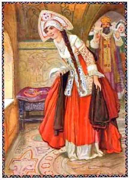 All the Palace Rang with her Merriment from the Tzareuna who Never Laughed Oil Painting by Arthur A. Dixon