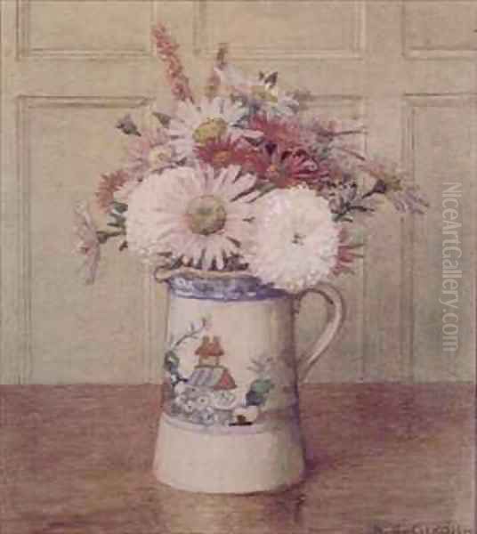 Asters Still Life Oil Painting by Arthur A. Dixon