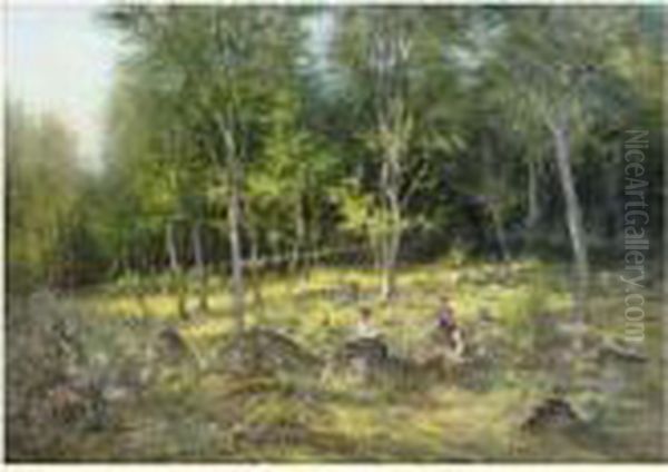 Le Dejeuner Dans Les Bois Oil Painting by Ludovic Piette