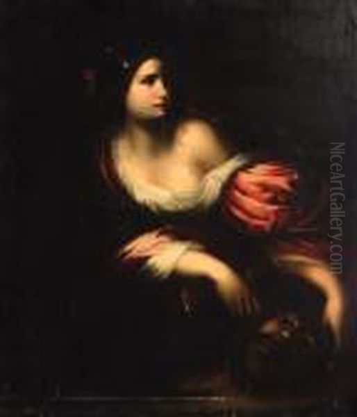 Judith With The Head Of Holofernes Oil Painting by Simone Pignone