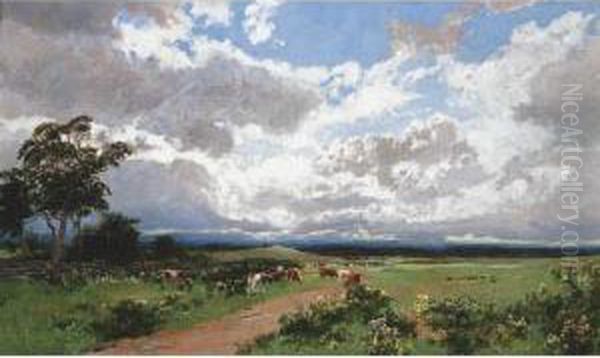 Near Liverpool, New South Wales Oil Painting by William Charles Piguenit