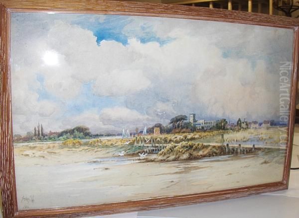 View Of Christchurch, Dorset Oil Painting by Sidney Pike