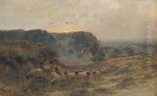 Evening On Sunny Hills Oil Painting by Sidney Pike