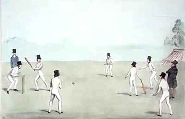 Vacation Amusement No 3 Cricket A Long Innings Oil Painting by John (H.B.) Doyle