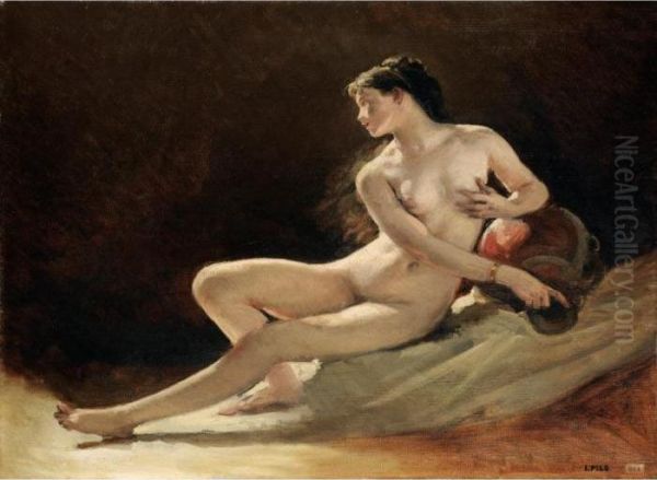 La Figure De La Seine, Etude Pour L'opera Garnier A Paris Oil Painting by Isidore Alexandre Augustin Pils