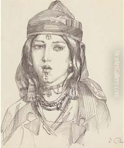 Jeune Kabyle. Oil Painting by Isidore Alexandre Augustin Pils