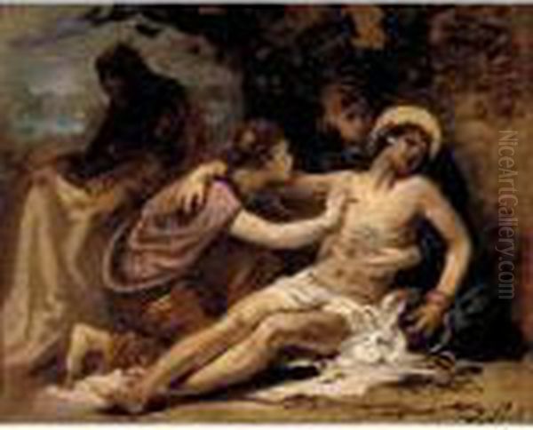 Lamentation Oil Painting by Isidore Alexandre Augustin Pils