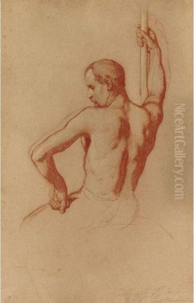 Study Of St. Andrew For The Cathedral Of St. Eustache Oil Painting by Isidore Alexandre Augustin Pils