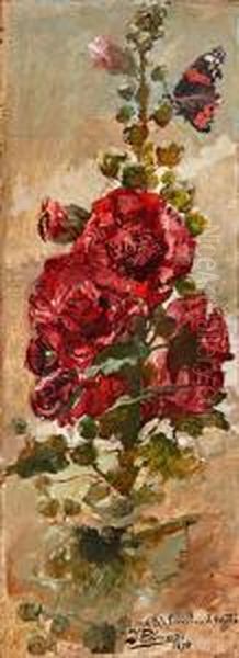 Rosas De Siria Oil Painting by Ignacio Pinazo Camarlench