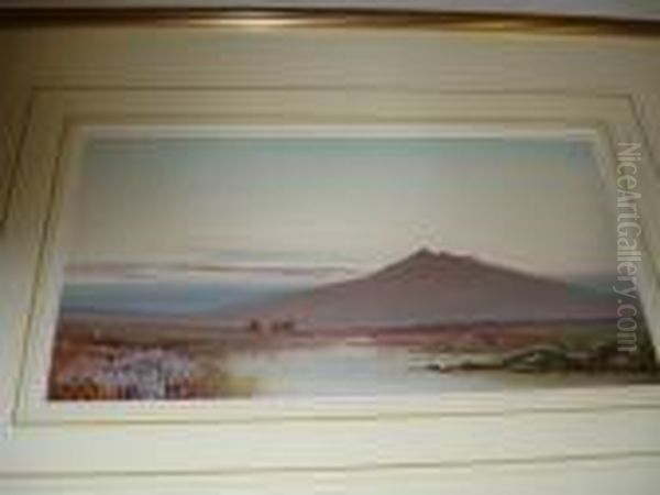 Landscape, ````dartmoor', Signed Lower Right,bears Label Verso Oil Painting by Douglas Houzen Pinder