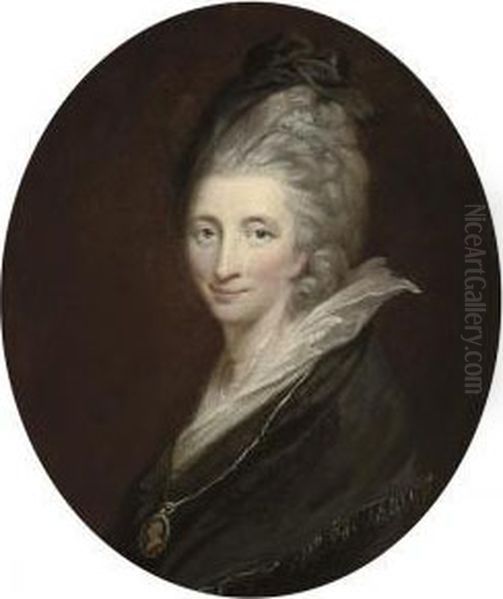 Portrait Of Hester Lynch Thrale Oil Painting by Robert Edge Pine