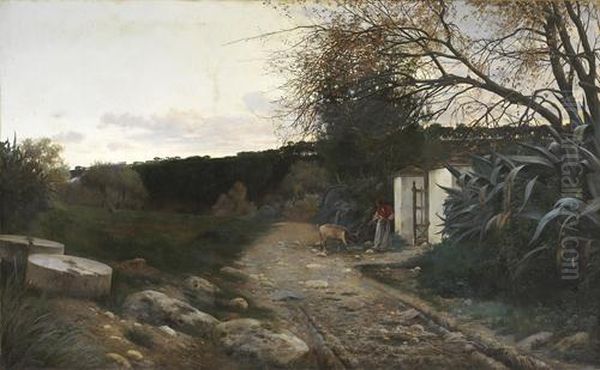 Camino De Benalosa Oil Painting by Jose Pinelo Llull