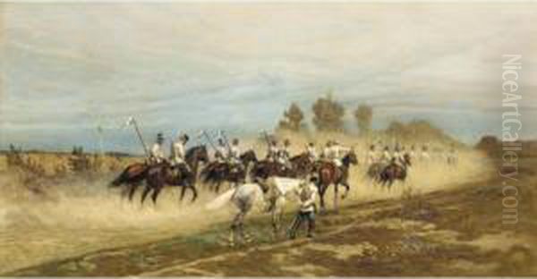 The Polish Cavalry Oil Painting by Antoni Piotrowski