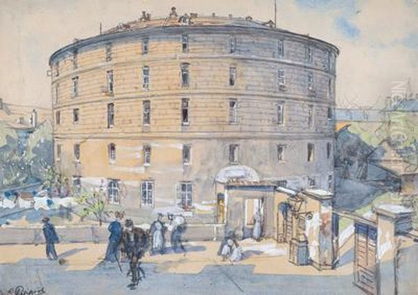 Der Narrenturm Im Allgemeinen Krankenhaus Oil Painting by Carl Pippich